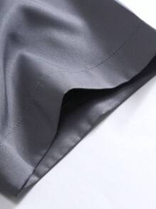 Manfinity Homme Nam Bóng Nút Lên Áo sơ mi Without Tee - Màu xám đen - Xem 5