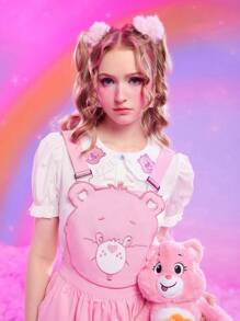 ROMWE X Care Bears 卡通圖形連體工裝 - 粉色 - 查看 2