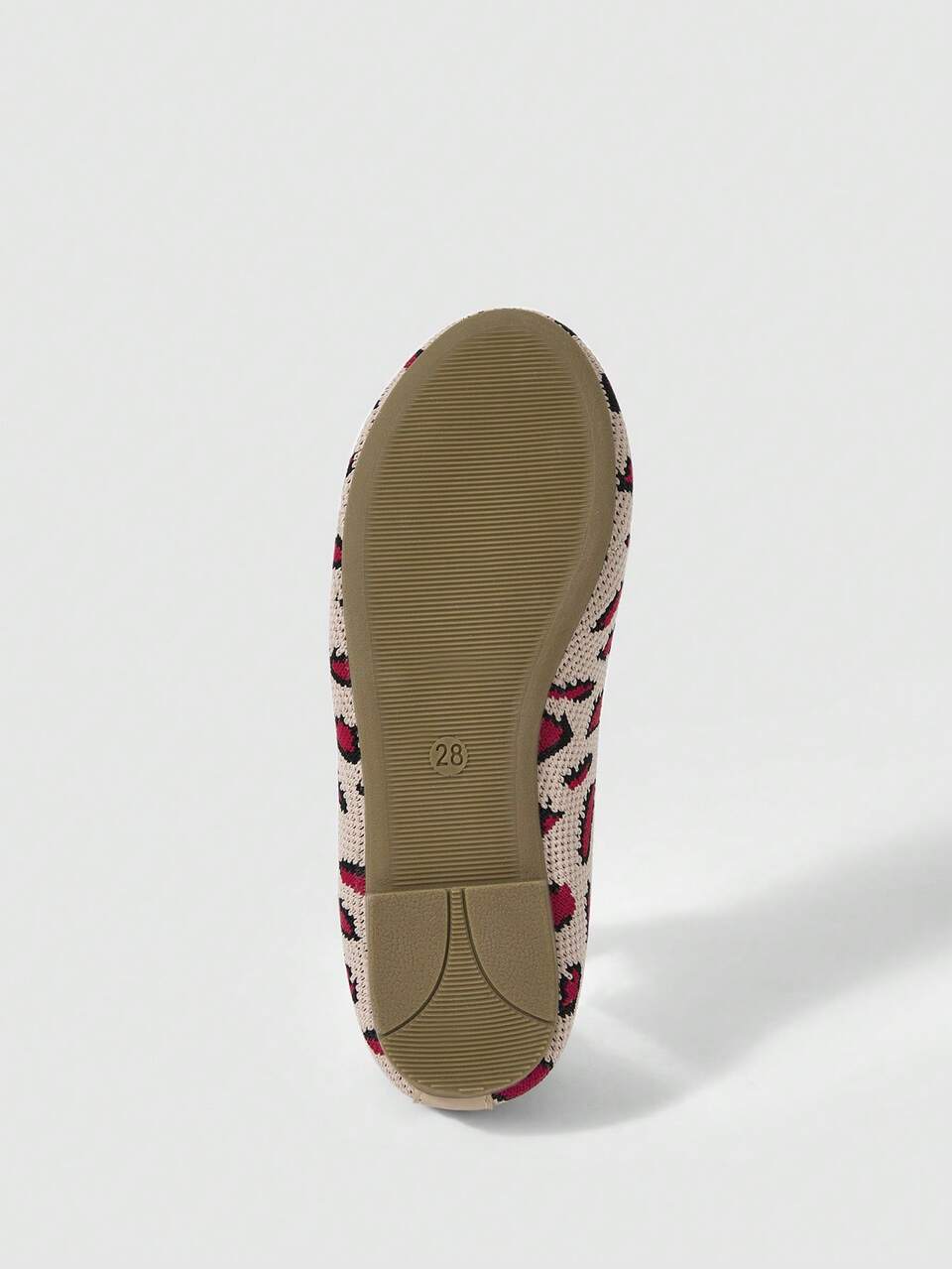 Girls Leopard Pattern Slip On Fashionable Ballet Flats For Outdoor