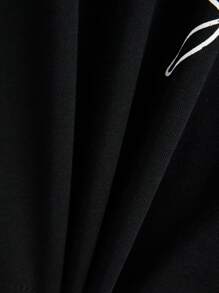 RueChic Tween Girl Letter Graphic Tee - Black - View 3