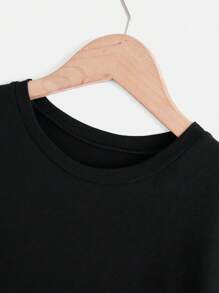 RueChic Tween Girl Letter Graphic Tee - Black - View 6