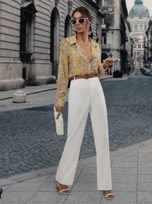 GENKIRA 滿版印花前紐扣襯衫 - 彩色 - 查看 4