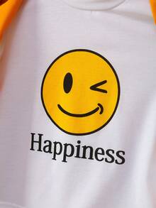 SHEIN 男小童字母圖案T恤和短褲和T恤 - 彩色 - 查看 3