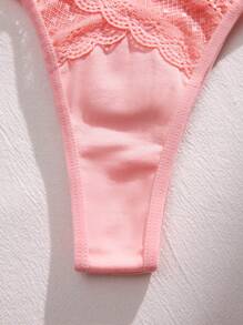 Snug Zone 7packs Contrast Lace Panty Set Sexy Lingerie