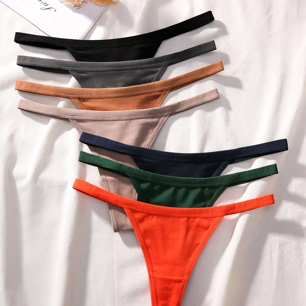 Paquetes de tanga simple y sexy sin estampado