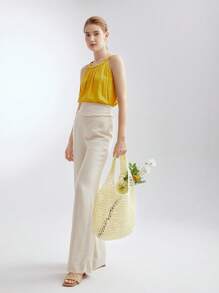 MOTF X Nour PREMIUM NEUTRAL STRAW TOTE BAG - White - View 4