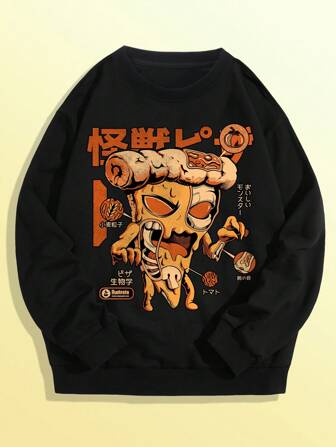 Ilustrata Guys Cartoon Graphic Sweatshirt