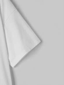 Tartagain 少女休閒寬鬆t恤,字母印花,適合夏日穿著 - 白色 - 查看 5