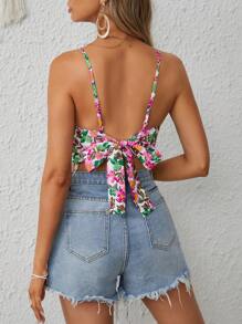 Soleia 印花後綁帶吊帶上衣 - 彩色 - 查看 1