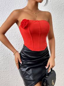 Zolique 3D Curved Hem Ống ngọn - Màu Cam cháy - Xem 2