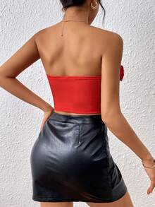 Zolique 3D Curved Hem Ống ngọn - Màu Cam cháy - Xem 3