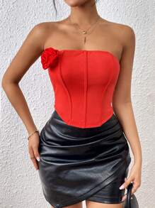 Zolique 3D Curved Hem Ống ngọn - Màu Cam cháy - Xem 1