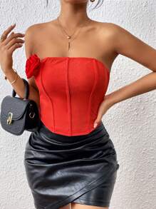 Zolique 3D Curved Hem Ống ngọn - Màu Cam cháy - Xem 5