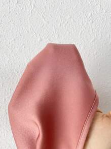 SHEIN Clasi Solid Twist Front Blouse - Dusty Pink - View 7