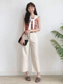 DAZY In sọc Cami ngọn - Hồng - Xem 10