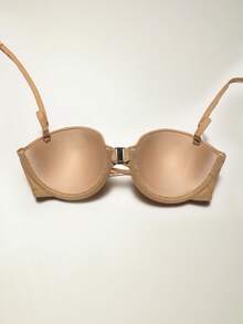 1 par Sujetador unicolor con aro con con tira ajustable - Albaricoque - Ver 2