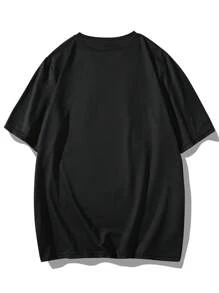 Manfinity Hypemode Men Figure And Slogan Graphic Tee - Black - View 2