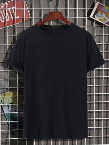 Manfinity EMRG Tops Nam Lá thư Đường phố - màu đen - Xem 5