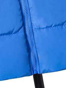 SHEIN Tween Boy 1pc Zipper Front Padded Coat