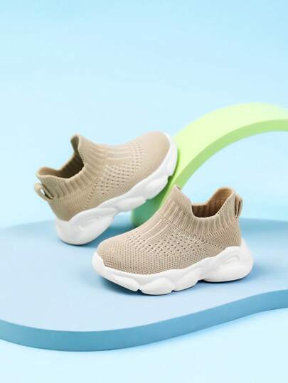 Baby Boys Slip On Breathable Sporty Chunky Sneakers For Summer