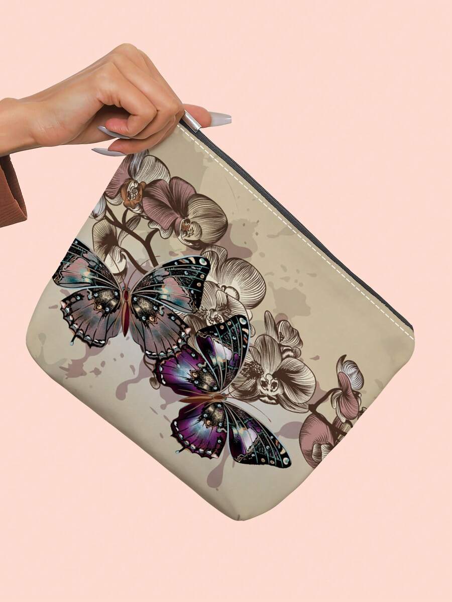 蝴蝶樣式化妝包 - 彩色 - 查看 1