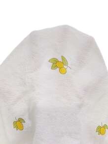 水果印花蕾丝边吊带上衣和短裤睡衣套装/睡衣套装 - 白色 - 查看 7