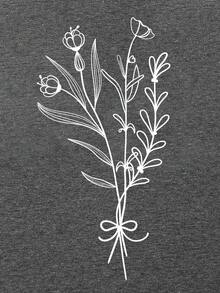 SHEIN Clasi 印花T恤 - 深灰色 - 查看 4