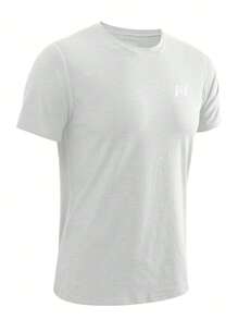 Men Letter Graphic Sports Tee - White - View 3