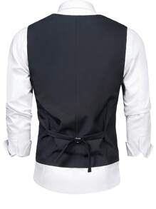 男士1入組雙色馬甲 - 彩色 - 查看 2