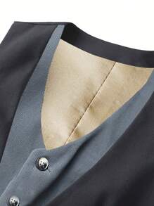 男士1入組雙色馬甲 - 彩色 - 查看 4