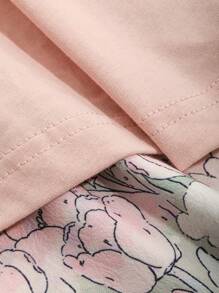 DAZY 字母图案落肩休闲套装睡衣