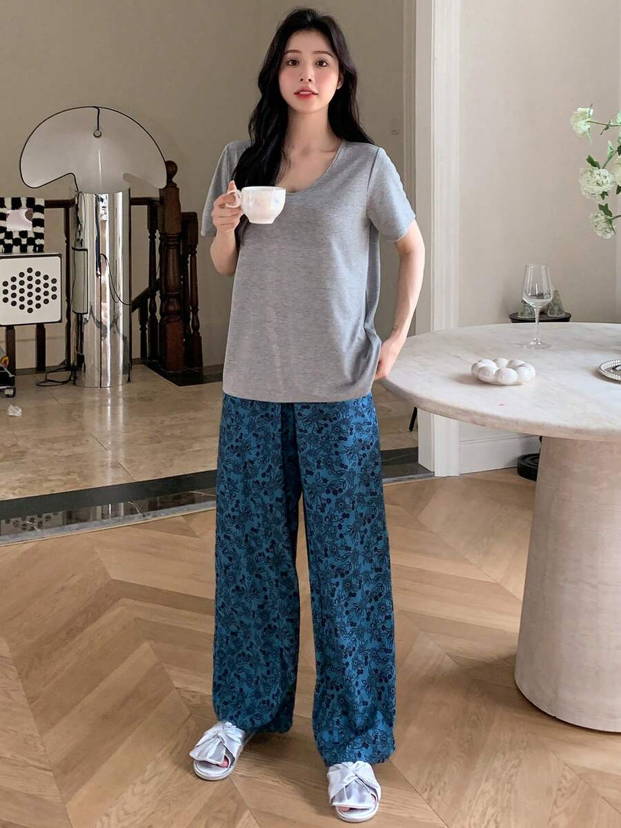 DAZY Áo phông trơn & In hoa Quần - Nhiều màu - Xem 1