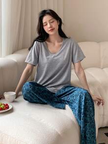 DAZY Áo phông trơn & In hoa Quần - Nhiều màu - Xem 6