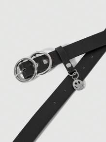 1入組孩子們的雙環黑色皮帶 - 黑色 - 查看 5