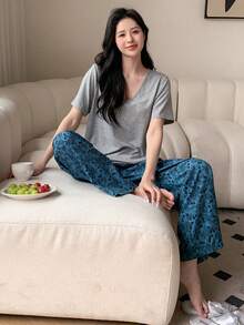 DAZY Áo phông trơn & In hoa Quần - Nhiều màu - Xem 7