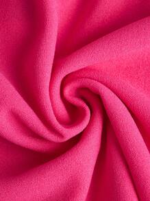 SHEIN Cô gái Tween Ngọc trai đính cườm Váy - Màu Hồng Tươi - Xem 5