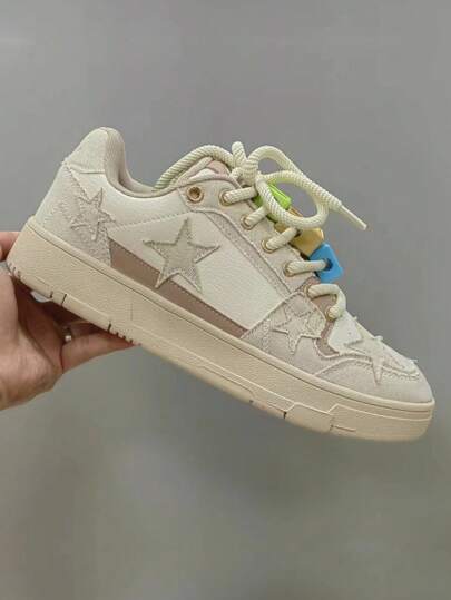 Chaussures de sport à la mode pour hommes avec patchwork d'étoiles