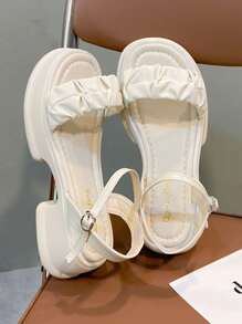 NỮ Xù Nền tảng Dép Quai Quai Mắt Cá Chân , Thanh lịch Mùa hè Màu be Dép quai hậu - Màu be - Xem 5