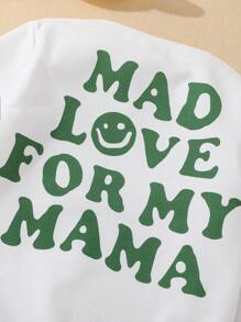 SHEIN Young Boy Slogan Graphic Sweatshirt - White - View 3