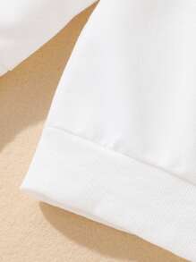 SHEIN Young Boy Slogan Graphic Sweatshirt - White - View 5