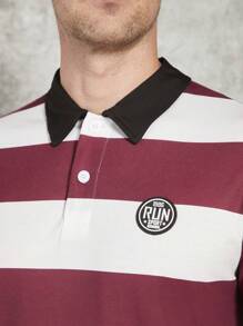 Manfinity VCAY Men Letter Patched Polo Tee & Shorts - Multicolor - View 8