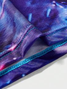 男士圖案印花織帶拼接平角內褲 - 彩色 - 查看 5