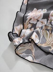 Floral Lace Bralette With Floral Print Shorts Pajama Set