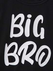 SHEIN 男嬰字母圖案T恤 - 彩色 - 查看 6