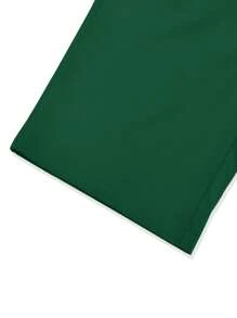 Manfinity EMRG Loose Fit Men's Letter Detail Patched Drawstring Waist Shorts - Mint Green - View 5