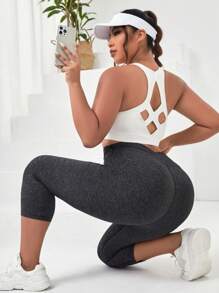 Yoga Basic 大碼拉鏈開襟工字運動型文胸