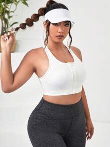 Yoga Basic 大碼拉鏈開襟工字運動型文胸