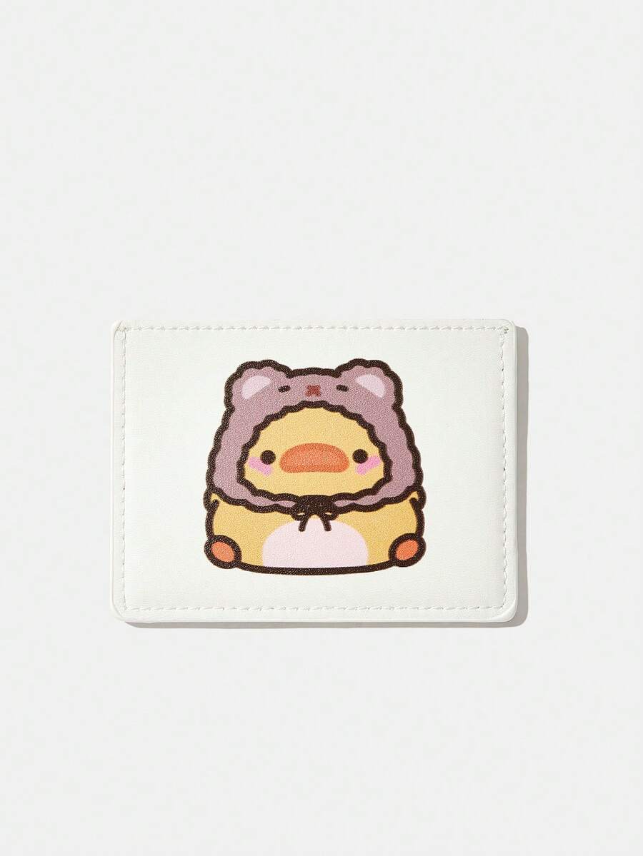 Satchi Collection Cute Duckling Printed Portable Card Holder, Suitable For Daily Use - Beige - View 1