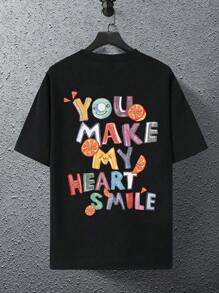 Manfinity EMRG Mężczyźni plus size Grafika ze sloganem Trójnik