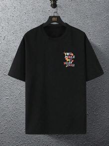 Manfinity EMRG Mężczyźni plus size Grafika ze sloganem Trójnik